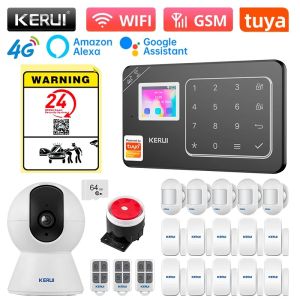 KERUI | Hệ Thống Báo Động Chống Trộm Gia Đình KERUI W184 Với Cảm Biến Chuyển Động PIR & Cảm Biến Cửa WiFi/4G GSM Hỗ Trợ Tuya Smart Alexa Bộ Báo Động An Ninh 99 Vùng
