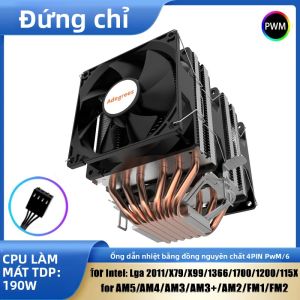 6Heatpipes CPU Không Khí 4 Pin RGB Cho Intel LGA 1700 2011 1200 1366 115XX79 X99 AMD AM3 AM5 AM4 - Tháp Tích Hợp