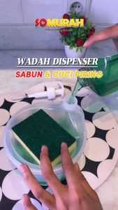 Tempat Sabun Cuci Piring Model Mangkok Pump Spons Anti Bakteri Bahan Plastik Tebal