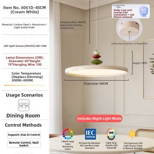 FANCY LAMP CLUB | Creative Flying Saucer Modern Cream Style Dining Chandelier
