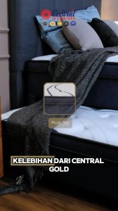 PanenRaya Central Springbed Gold Valencia 2in1 61cm - Encasement Foam Cloudfiber Super Fluffy Foam Plush Top Sandaran Dakota Malva Grey - Medium *Free Ongkir Jabodetaek Only