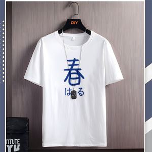 เสื้อยืดแขนสั้นแฟชั่นสําหรับผู้ชาย Modal Cotton Blend Anti-Bacterial Crewneck Casual Daily Wear เหมาะสําหรับวัยรุ่น