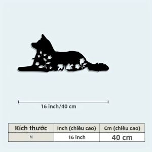 CIFbuy | CIFBUY Vintage Akita Dog Metal Wall Art 2D Tượng Điêu Khắc Bằng Sắt Tượng Đài Tưởng Niệm Thú Cưng Cho Sân Vườn Trang Trí Sân Vườn