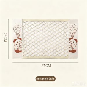 Convenient Wall-Mounted Magic Tape Net Pocket Kitchen Plastic Bag Storage Solution