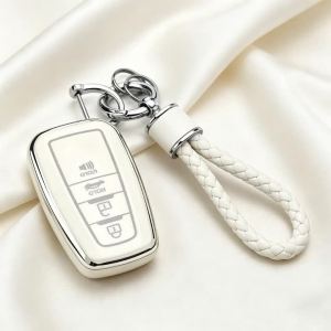 4 Buttons TPU Car Key Cover Case for Toyota Camry RAV4 Highlander Avalon C-HR Prius Corolla GT86 Auto Accessories