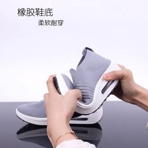 Razorstorm Slip On Shoes for Women Casual Shoes 2025 New Korean Rubber Shoes for Lady Black Work Shoes for Female Comfortable Sock Sneakers