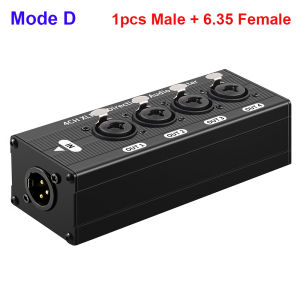 Bộ Chia Âm Thanh Cân Bằng 1x4 Đầu Nối XLR Mạ Vàng Từ Đực Sang Cái Dùng Cho Micro Mixer Amply Bộ Chia Tín Hiệu