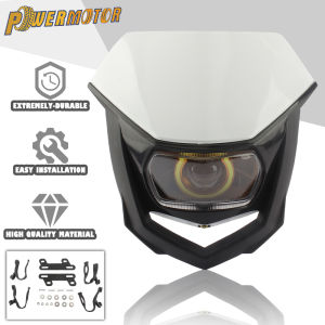 Motorcycle Led Headlight Cafe Racer for Yamaha YZ Honda CRF Suzuki Universal Head Light 35W Enduro Dirt Bike Motocross HeadLamp