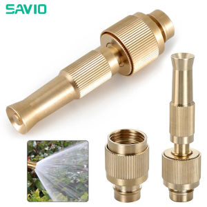 SAVIO Spray Nozzle WaterGun High Pressure Direct Spray Sprinkler Durable Brass Nozzle 1/2 Faucet Connector Quick Connector Garden Hose Adjustable Pressure Washer