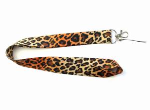 Leopardskin Lanyard Tag Badge Key Work ID Card Chest Cartoon Lanyard Mobile Phone Neck Chain Exhibition Hanging Rope
