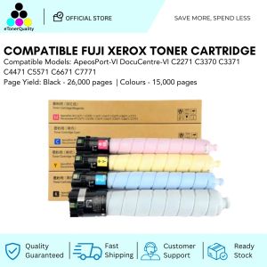 ETQ Compatible Fuji Xerox Toner Cartridge Black CT202634-CT202637 for ApeosPort-VI DocuCentre-VI C2271 C3370 C3371 C4471 C5571 C6671 C7771