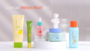 QUIYUM Fruit Fresh Collection 5pcs Skin Care Set For Dry Dull And Uneven Skin Type