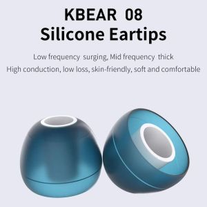 Kbear | KBEAR 08 Silicone Earphone Eartips Noise Isolating Universal Fit with S/M/L Sizes for KBEAR KZ Airpods Headphones Earbuds