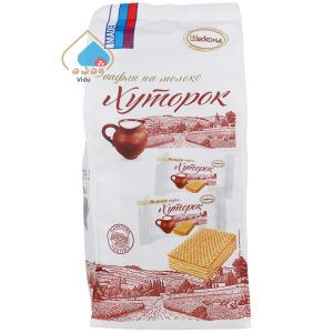 Akonte Small Farm Milk Flavor Wafer Biscuits 408g Snacks Leisure Food Individually Packaged Russian Imported Biscuits