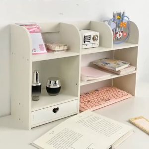 【ส่งใน24 ชม】ชั้นวางของบนโต๊ะตู้เก็บของมีลิ้นชักชั้นวางของสองชั้นเครื่องสำอาง เครื่องเขียนตู้เก็บของ สไตล์มินิมอล ทนทาน ประหยัดพื้นที่Desktop shelves