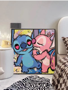 Stitchcraft Cartoon Anime Cross Stitch DIY Handmade Simple Small Couples Kit Modern Minimalist Style Home Fabric Bedroom