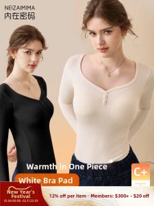 NEIZAIMIMA | V-Neck Warm Womens Top with Built-in Padding