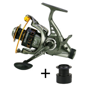Double Spool 14+1BB Metal Spool Double Brake Reel Spinning Reel Gear Ratio 4.9:1/5.2:1 Left/Right Hand Fishing reel Trolling