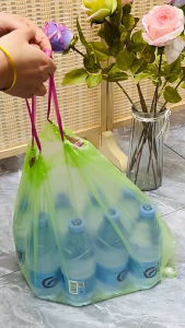 【✅SG stock】Drawstring Garbage Bag/ Trash Bag/ Rubbish Bag/ Bin Liners/ Dustbin Bag/ Plastic Bag For Rubbish Bin/ Rubbish Bag 45 x 50cm (1 ROLL 15PCS)