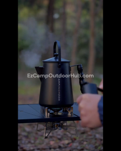 Campingmoon Black Bonfire Hanging Kettle Cookware Pot Boiling Water Hand Brewed Tea Coffee Pot Fire Place Kettle 304 Stainless Steel Cooking Equipment Outdoor Hiking Camping Beach Picnic Travel Heavy Duty Original Camping Moon