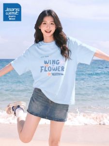 Jeanswest | Áo Thun Dễ Thương Tay Ngắn Form Rộng Cotton