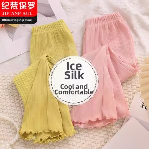 JIFANPAUL | Princess Style Ice Silk Summer Pants for Girls