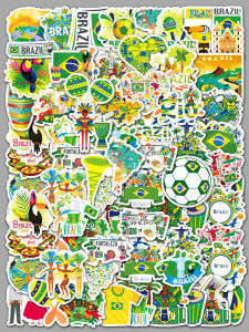 100 Sticker Bùa May Mắn Cỡ Nhỏ Chống Thấm Nước Q Version Football Logo DIY Kawaii Guka Sticker Trang Trí Sổ Tay