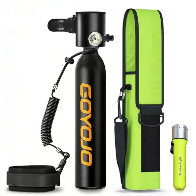 Mini Diving Cylinder Refillable Scuba Tank with 0.5L Capacity Scuba Tank with 5-10 Minutes Underwater Diving Gear for Dive