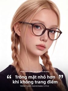 AIKENI | Mắt Kính Oval Nhỏ Cổ Điển Siêu Nhẹ Tăng Sắc Đẹp Cho Cận Th Thị