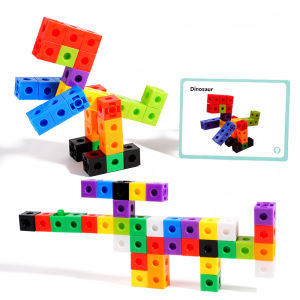 Magic Cube Puzzle Building Blocks Montessori Rainbow DIY Assembling Blocks Bricks Kindergarten Educational Color Recognition