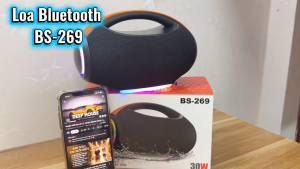 ( DEAL SỐC ) Loa Bluetooth BS-269 – Kết Nối Ổn Định Nghe Nhạc Cực Đã – Pin 5 Giờ Kháng Nước Nhẹ Hỗ Trợ USb Thẻ Nhớ AUX Sạc Type C