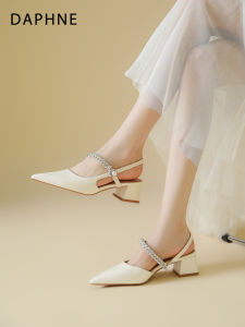 Daphne | Vintage Water Diamond Strap Coarse Heel Summer New Women Sandals