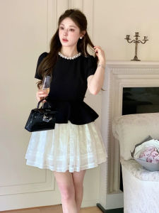 CHOUXIE | Stylish Petite French Waist Accentuating Dress
