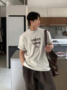 Loose Fit Dad Neck Short Sleeve round Neck Mens T-shirt Breathable Youthful Summer Fashion Casual Wear Chinese Brand