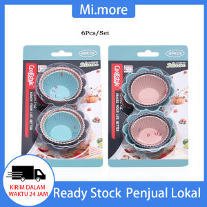 Mi.more Cetakan Kue Muffin Cupcake 6pcs Bahan Silikon Memanggang DIY Alat Kue Piring Cangkir