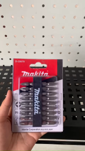 Bộ mũi vít 10 chi tiết Makita D-33679 (Bộ) dùng để bắn vít có thể dùng 2 đầu hàng chính hãng