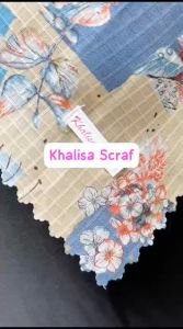 Jilbab segi empat wafle motif aira laser cut premium kerudung terkini khalisa scraf