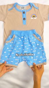 Two Mix - Set Baju Bayi Kaos 0 6 12 Bulan - Setelan Baby Celana Pendek / Panjang 0 - 2 Tahun 4362A 4362B