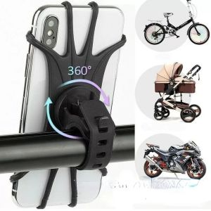 SILICONE 360 DEGREE ROTATION SIDE MIRROR HANDLE BAR MOTORCYCLE PHONE HOLDER/MOTORCYCLE HOLDER/MOTORBIKE PHONE HOLDER/MOTOR BIKE HOLDER/BICYCLE PHONE HOLDER/BICYCLE HOLDER/MOTOR HOLDER/MOTOR PHONE HOLDER B