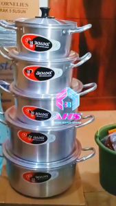 Panci set jawa isi 5 pcs/panci tutup alumunium/panci sayur/tempat masak