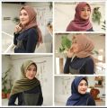 jilbab segi empat kerudung segi 4 bella square terbaru warna coklat pramuka. 
