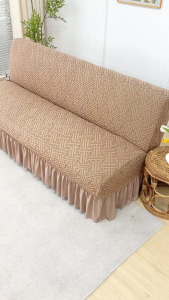 【COD】Thicken Armless Sofa Bed Cover stretchable Sofa Cover Anti-Slip Sofa Cover