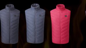 38[Ready Stock/COD]Comfortable Electric Men Body Heating Coats Winter Warm Thermal Jacket Heated Vest