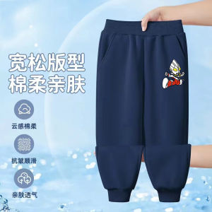 Spring Autumn Thin Casual Loose Cartoon Sports Sweatpants for Boys Outerwear Polyester Long Pants Comfortable Breathable