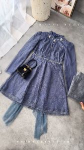 Sarah Tunik Payet Mewah Setelan Kebaya Wanita Baju Kondangan Brukat Lamaran Payet Rok Batik Songket