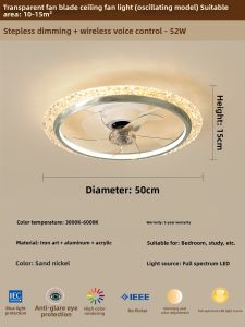 FANZHEN | Remote Control Ceiling Fan Light Thin Design
