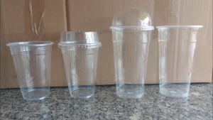 Set 100 cái Ly nhựa PP 700ml - 23oz 24oz UKP (Loại dày Nắp 95mm)