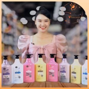 Sữa Tắm Trắng Da Chiết Xuất Từ Sữa Dê Cao Cấp Lynan 1200ml Dưỡng Ẩm Chính Hãng Malaysia - Salmon