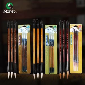 Maries Wolf/Wool Hair Calligraphy Writing Brush set Chinese Painting Brushes Ink landscape Drawing Art Supplies