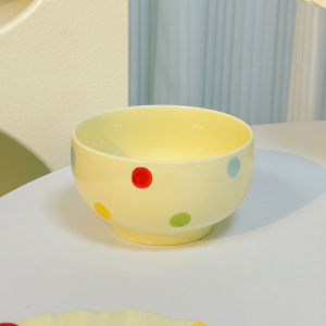 Cute Plump Creamy Style Dining Utensils Spotted High Value Gourd Noodle Bowl Rice Bowl Handheld Cup Soup Noodle Bowl Soup Bowl